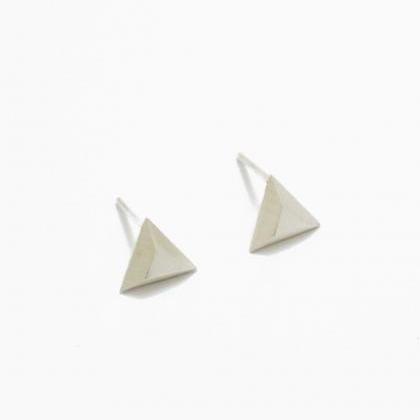 Solid Triangle Earrings,sterling..