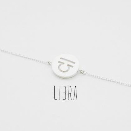 Silver Constellation Bracelet,libra,sterling..