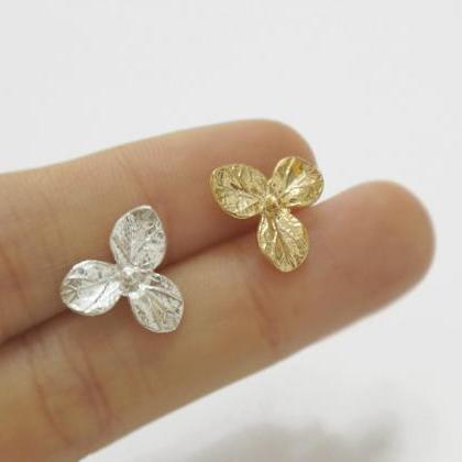 Silver Flower Earrings,sterling Silver,simple..