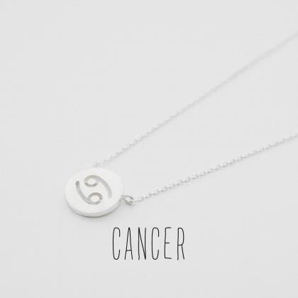 Silver Constellation Necklace,cancer,sterling..