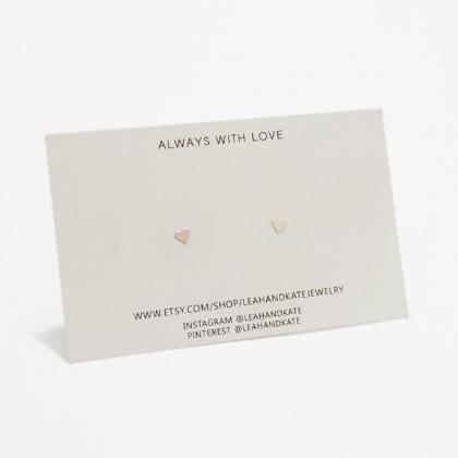 Silver Heart Earrings, 0.3cm, Sterling Silver,..