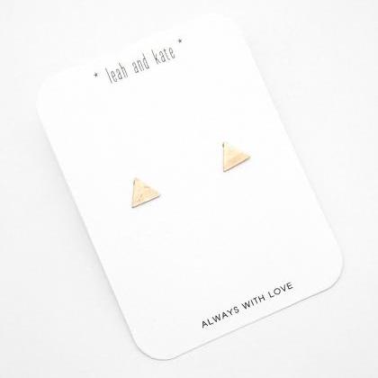 Rosegold Triangle Studs Earrings,sterling..
