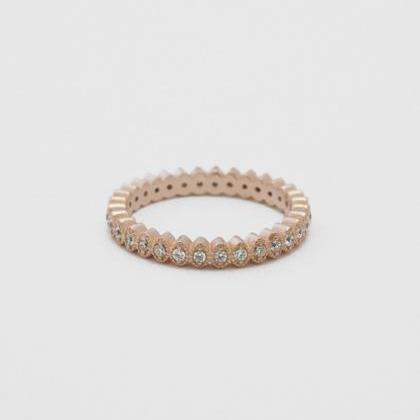Rosegold Pear Cz Wedding Ring,sterling..