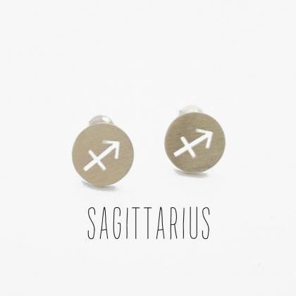 Silver Constellation Earrings,sagittarius,sterling..