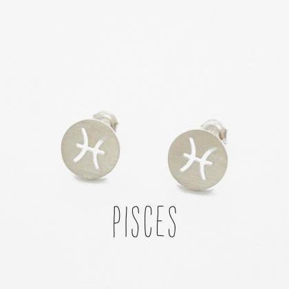 Silver Constellation Earrings,pisces,sterling..