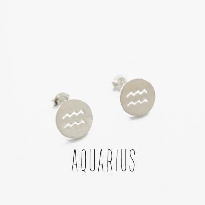 Silver Constellation Earrings,aquarius,sterling..