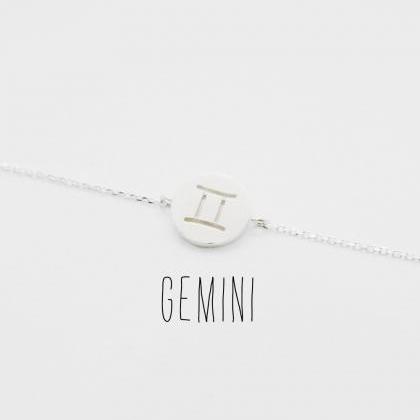 Silver Constellation Bracelet,gemini,sterling..