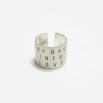 Letter Stacking Wide Ring,sterling..