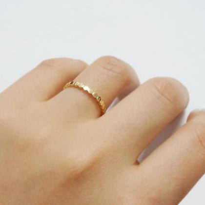Bee My Love Gold Ring,sterling Silver,beehive..
