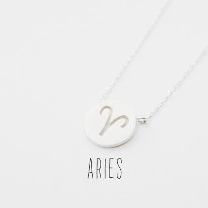 Silver Constellation Necklace,aries,sterling..