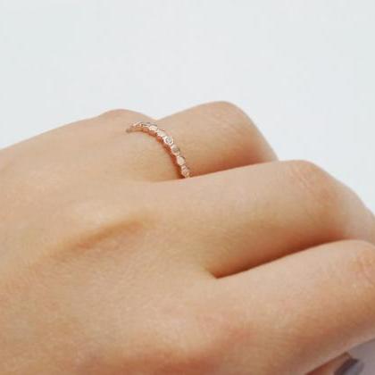 Bee My Love Rosegold Cz Ring,sterling..