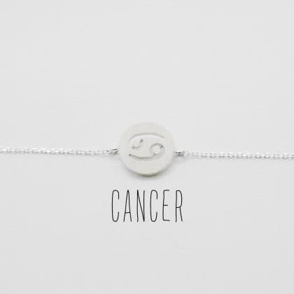 Silver Constellation Bracelet,cancer,sterling..