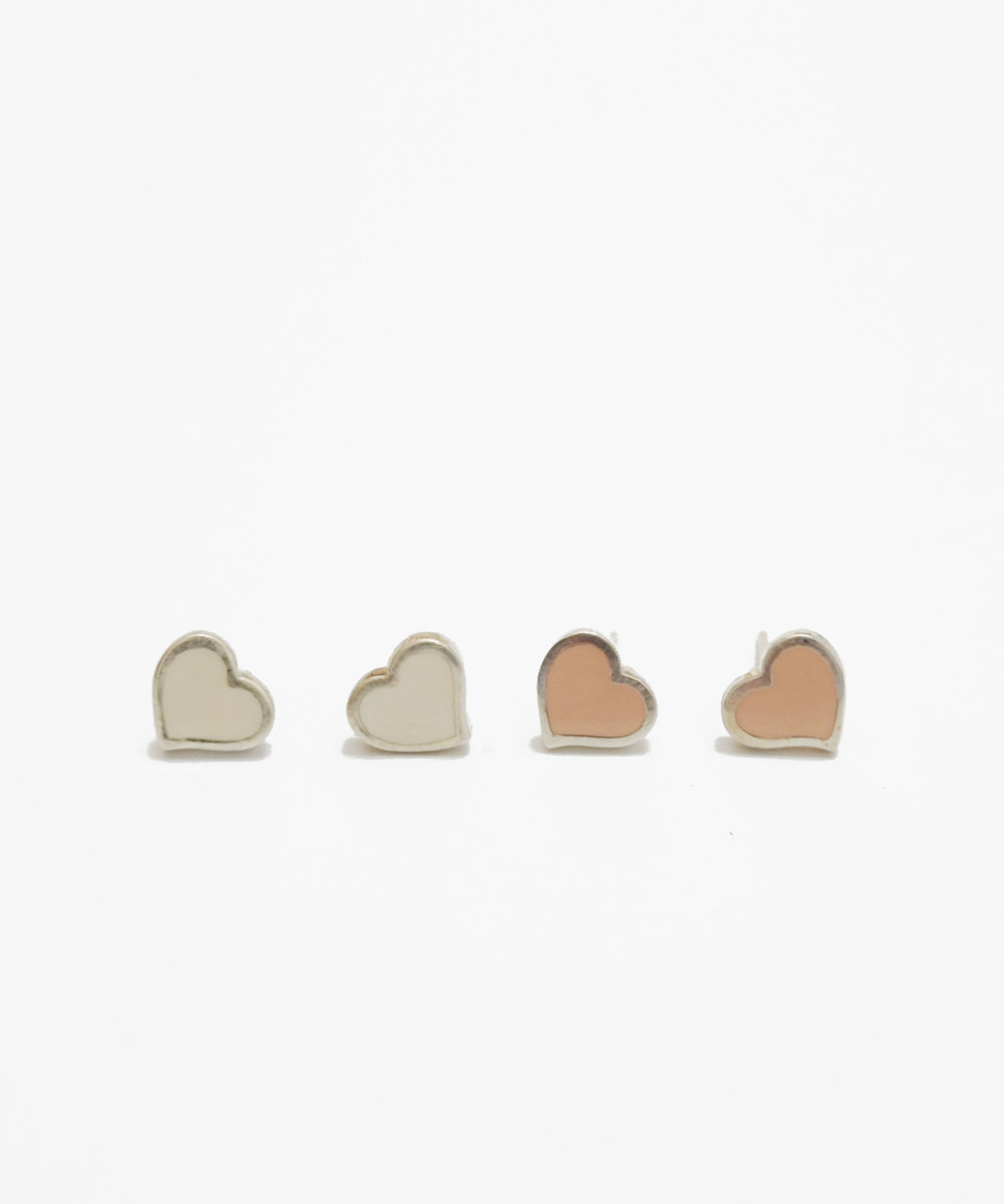 Silver Epoxy Heart Earrings,sterling Silver,simple Earrings,tiny Earrings,minimal Earrings,jewelry,delicate Earring,heart,stud, Gift,