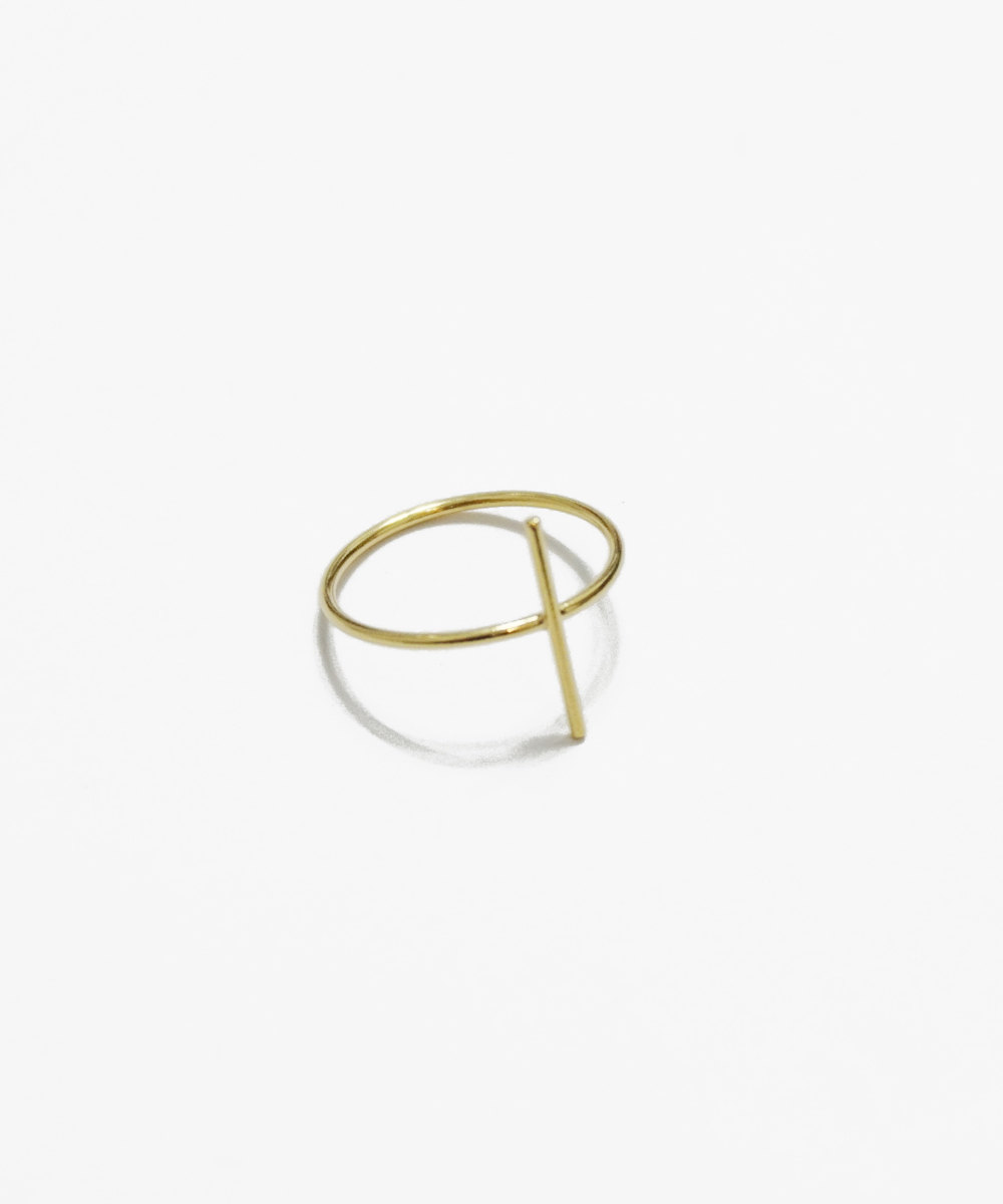 Gold Bar Ring1.5cm,sterling Silver,gold Slim Ring,knuckle Ring,cross Ring,stack Ring,rose Gold Ring,wire,skinny Ring,minimal Jewelry,ggr53
