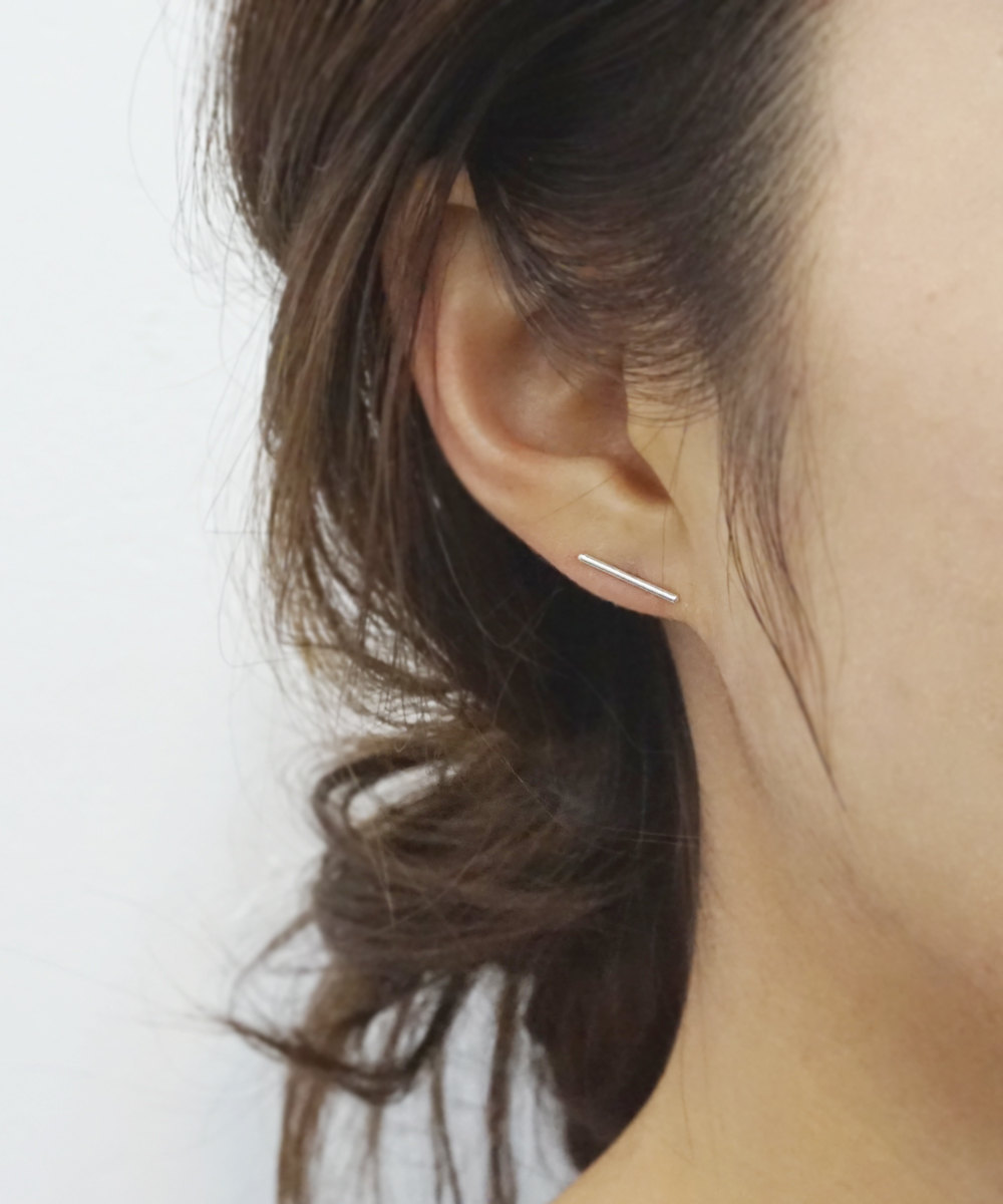 Horizontal bar earrings cheap