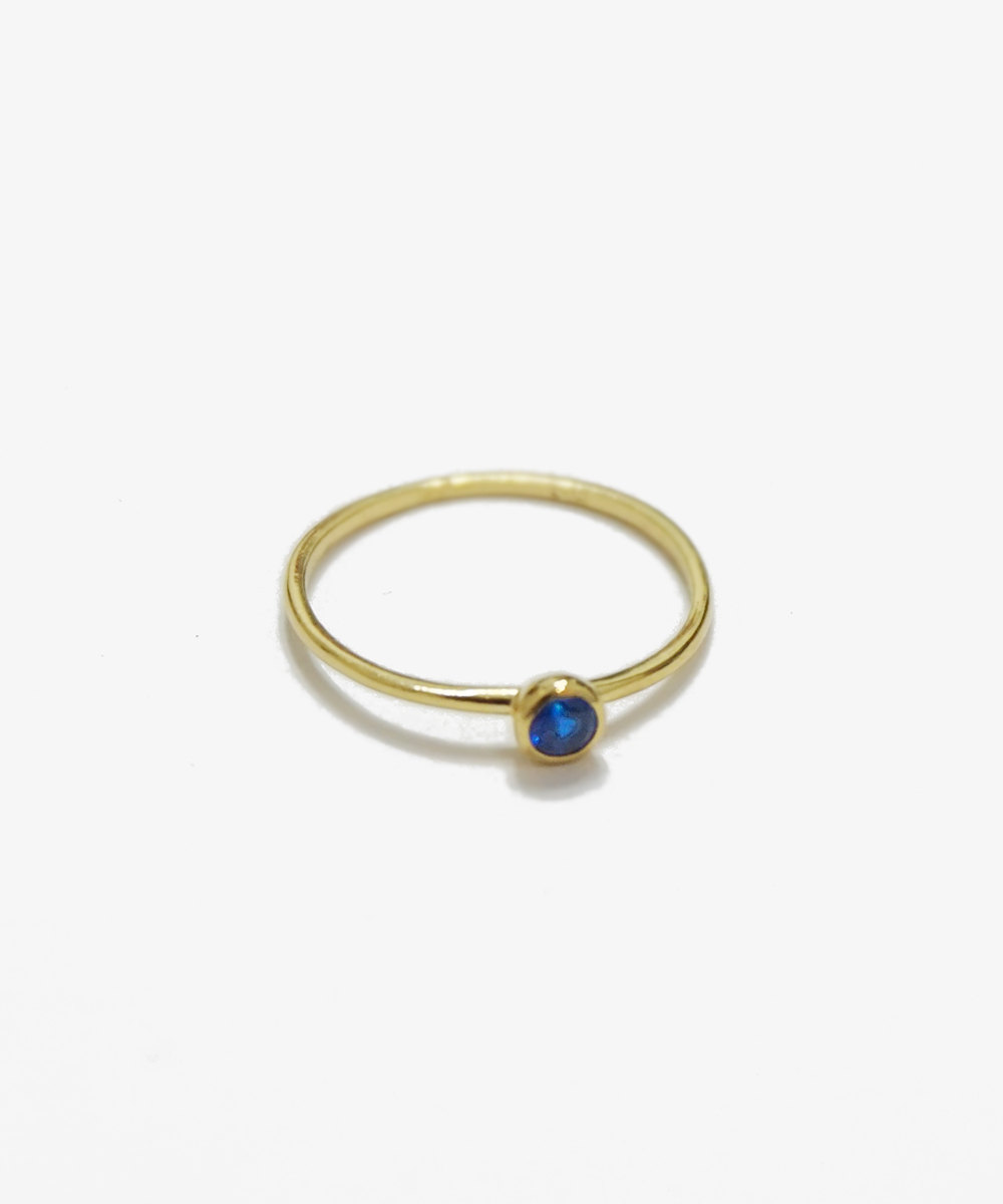Gold Bezel Ring,sterling Silver,gold Ring,sapphire Cz,simple Ring,stack Ring,cubic Zirconia,wedding Ring,bridesmaid,birthday Gift,bgr35