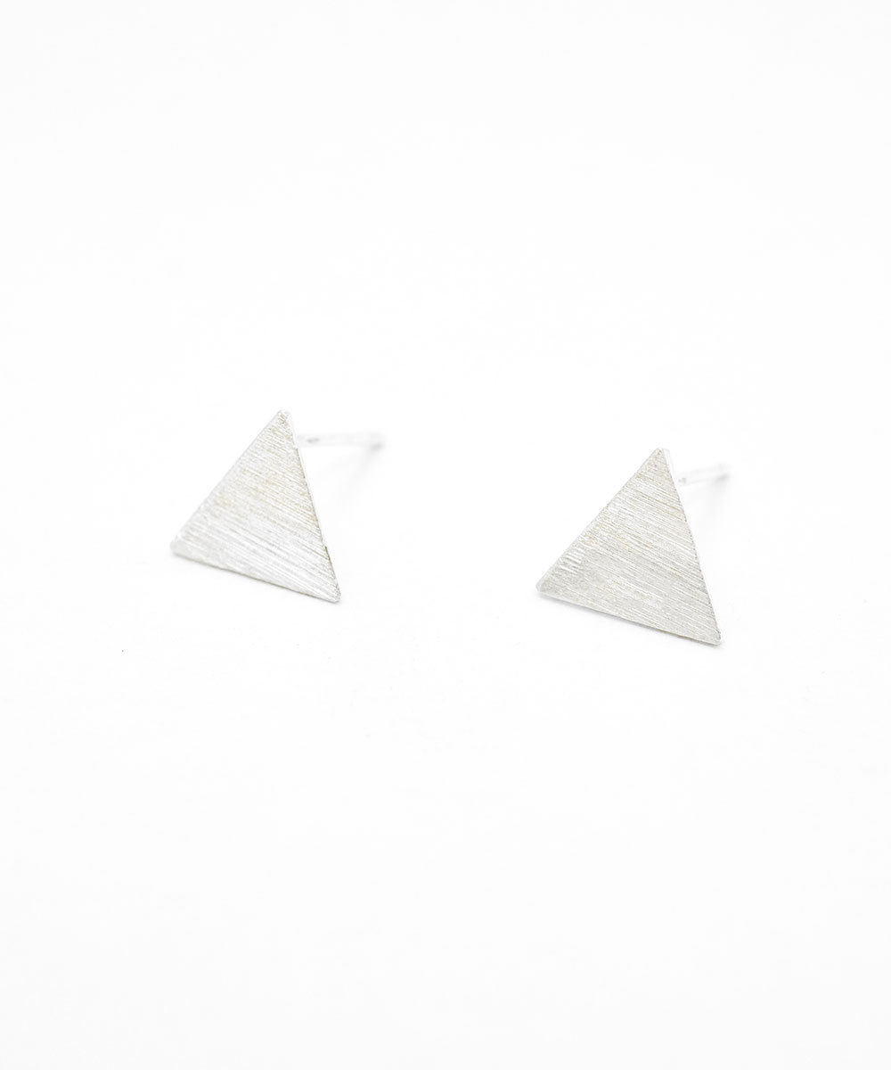 Silver Triangle Studs Earrings,sterling Silver,geometric Earring,simple Jewelry,minimal,delicate Earrings,geometric Studs,modern Gift