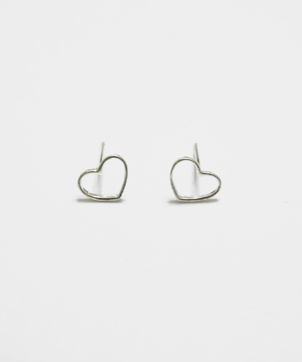 Silver Open Heart Earrings,sterling Silver,simple Earrings,tiny Earrings,minimalist Earring,modern Jewelry,heart Stud,gift,tiny Stud,sge16