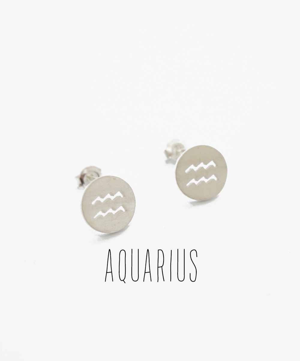 Silver Constellation Earrings,aquarius,sterling Silver,birthday Jewelry,horoscope,zodiac,astrology,gift Idea,winter Jewelry,bridesmaid
