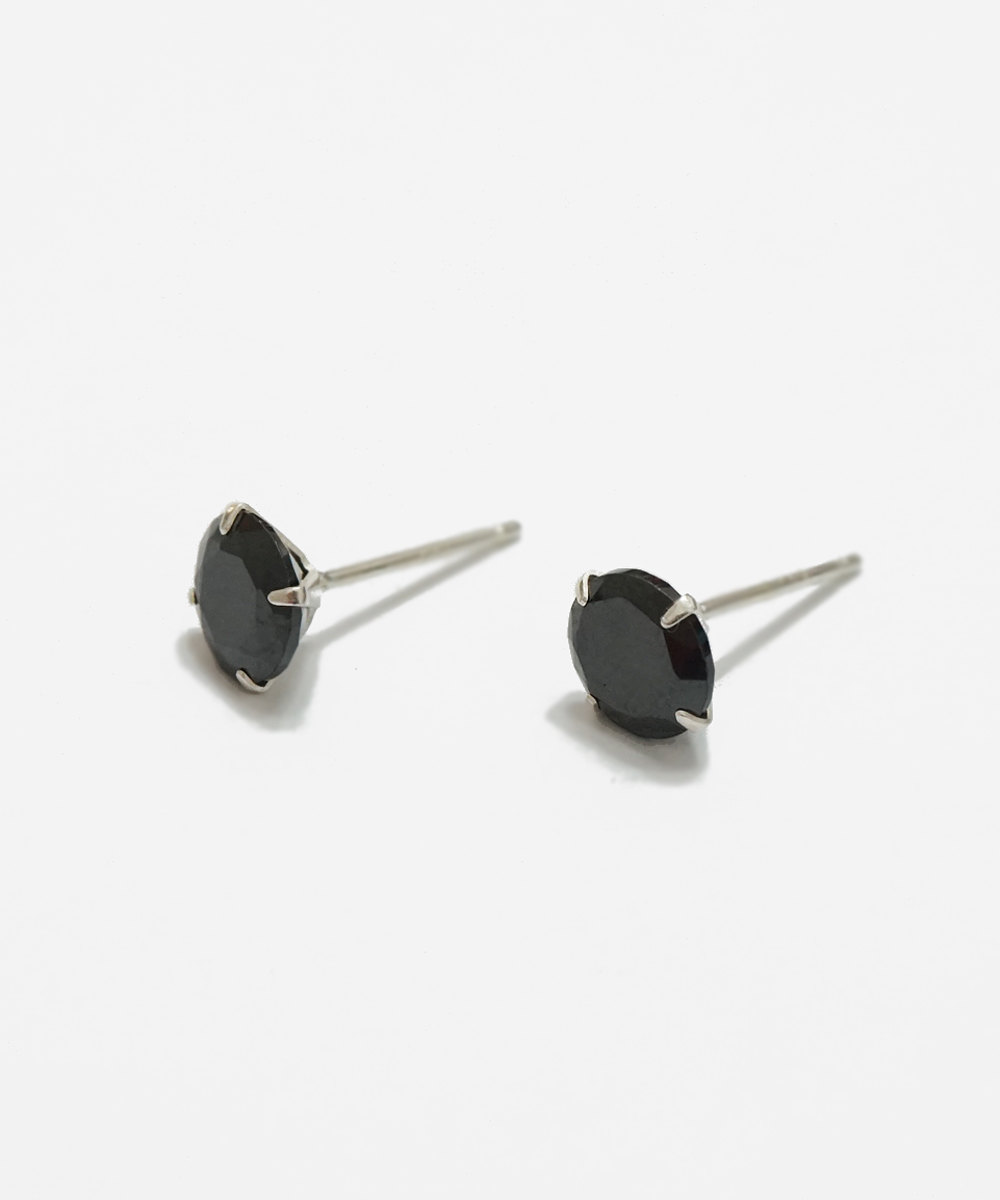 Tiny Black Cz Stud Earrings,8mm,sterling Silver,black Stud,simple Earring,tiny Earring,minimal,delicate Earring,bridesmaid Gift,