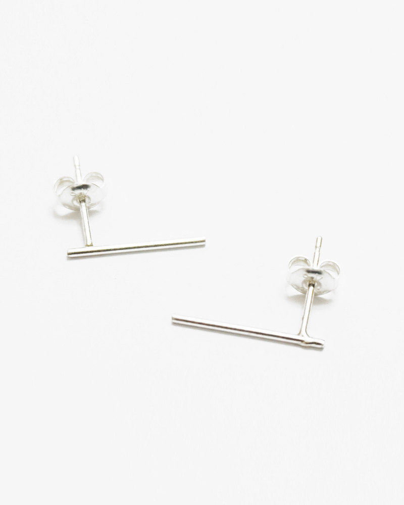 Silver Bar Earrings,1.5cm,sterling Silver,simple Earrings,tiny Earrings,minimal Earrings,jewelry,delicate Earring,bar,holiday Gift,sge36