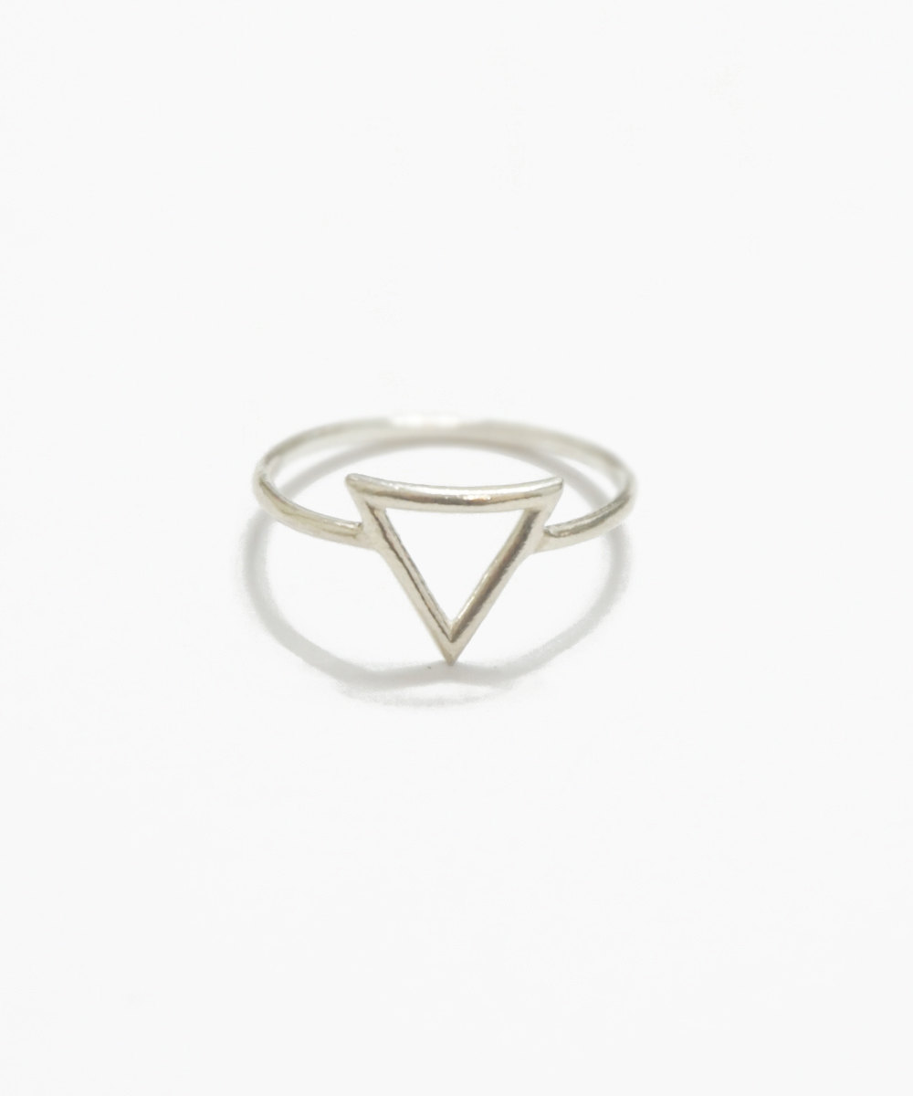 Silver Wire Triangle Ring,geometric Ring,knuckle Ring,sterling Silver,stack Ring,wire Ring,delicate Ring,line Ring,holiday Gift,gift,sgr82