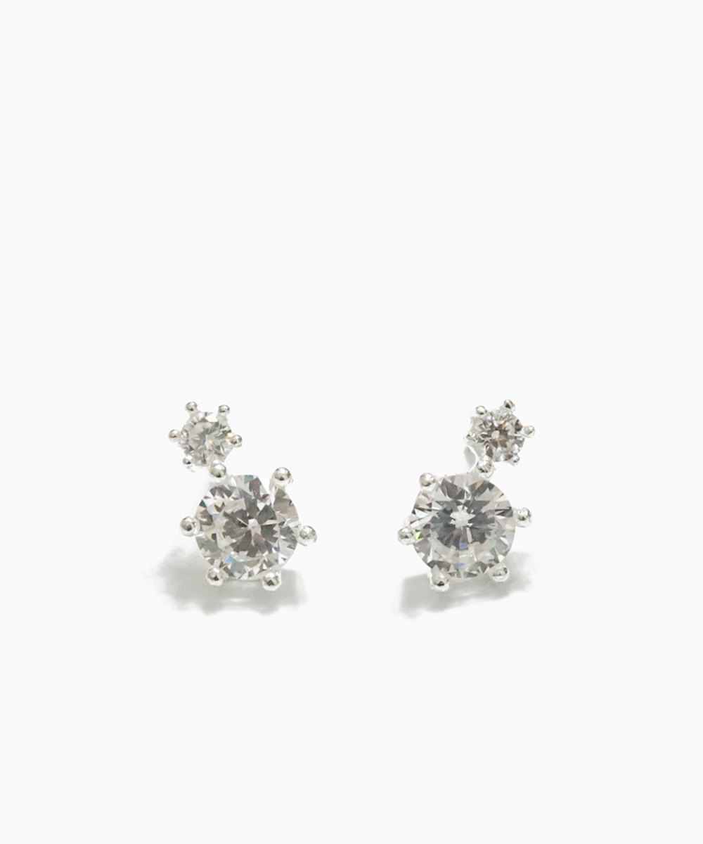 Silver Fairy Cz Earrings,5mm/2mm,sterling Silver,bridal Jewelry,teardrop Earrings,petite Earrings,dainty Jewelry,bridesmaid,gift For Her
