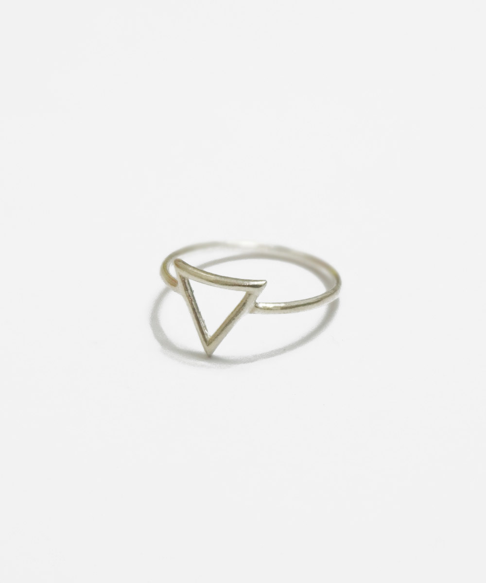 Silver Wire Triangle Ring,geometric Ring,knuckle Ring,sterling Silver ...